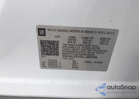 2020 GMC Terrain Awd Slt from USA, damaged, VIN 3GKALVEV3LL203795